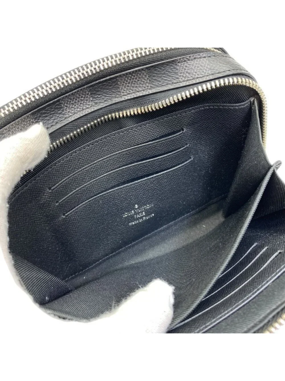 Louis Vuitton Alpha Wearable Wallet Damier Graphite Pouch Black Gray Crossbody